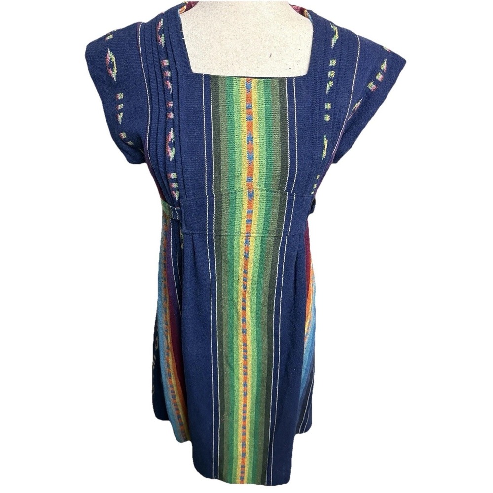 Vintage Handwoven Guatemalan Mayan Fiesta Textile Dress Small Folk Boho Artisan